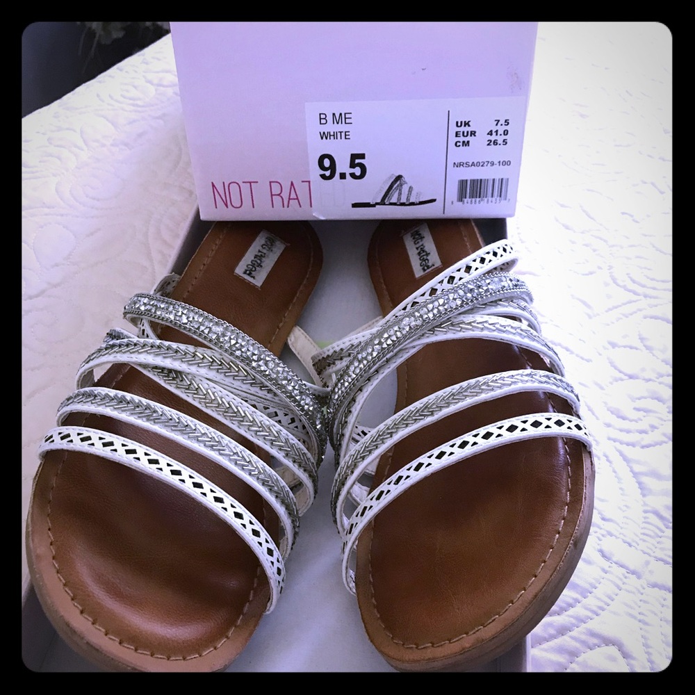 Not rated white sandal size 9.5